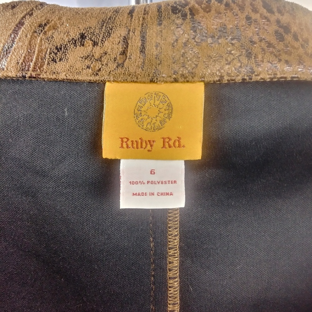 Ruby Rd. Suede-Look Animal Print Jacket - image 5